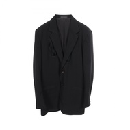 【二手】山本耀司 POUR HOMME 圍巾修身夾克 HB-J14-100 男士羊毛夾克