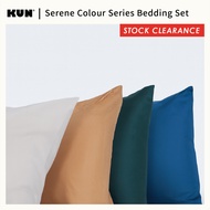 kun® Serene Colour Series Premium Microfiber Fitted Bedding Set / Cadar Set (Available Single/Super 