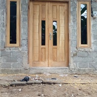 pintu kupu tarung kayu jati