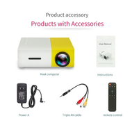 YG300 A10 Mini Projector Portable Full HD 1080P 4K Projector Built-in Speaker Android Projector for