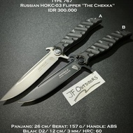 pisau edc outdoor russian hokc the chekka flipper stok terbatas