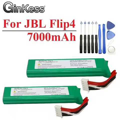 3.7v Battery For JBL Flip 4 Flip4 7000mAh Rechargeable Battery GSP872693 01 For JBL Speaker Flip 4 F