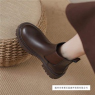 Short Boots Women Chelsea Boots Annual Boots Thick-Soled Martin Boots British