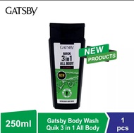 Gatsby Dry Tech Body Shower Gel 250ml Kemasan Botol/Sabun mandi Cair/Sabun Badan