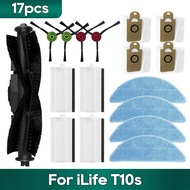 Applicable to Zhiyi ILife Sweeping Robot T10s Accessories Wipe Mop Main Rolling Brush Side Brush Fil