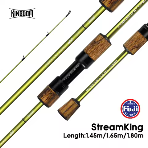Kingdom StreamKing S7 Update Fishing Rod 72g Ultralight Fuji O Ring Carbon Fiber 2 Sections UL L Pow