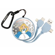 迪士尼愛麗絲夢遊仙境PD快充多合一伸縮鏡面充電線 便攜可伸縮式