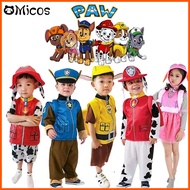 Kids Boys Paw Patrol Cosplay Costume Chase Marshall Skye Rubble Rocky Zuma Birthday Halloween Party Outfit for Boys Girls