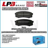 [Rear Brake Pad] Toyota Fortuner AN160 FJ Cruiser Land Cruiser 90Y-15Y LPB Premium Semi Metallic Eur