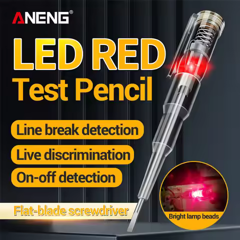 B09 Non-contact Intelligent Voltage LED Red Test Pencil One Word Bit Screwdriver Indicator Light Ele