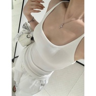 WG.WE sexy body-hugging 2-piece shirt Shrugging waist Flattering WG.WE Baby tee tank top Fit for goi