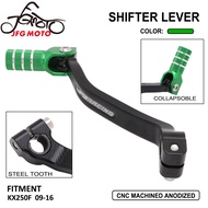 JFG Moto เกียร์แต่งมอเตอร์ไซค์ CNCคันเกียร์อะลูมิเนียมสีเขียวสำหรับ KAWASAKI KX250F KXF250 KXF 250 2