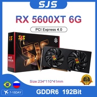 SJS ใหม่ AMD Nvidia RX5600XT-06G เกมเมอร์ GDDR6 192บิตเกมคอมพิวเตอร์เดสก์ท็อปการ์ดจอ Placa De Video RX 5600 XT PK RTX2060