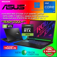 #RG329 USED ASUS ROG Gaming Laptop G712LW intel i7-10875H 16GBD4 1TB SSD NVIDIA RTX2070 RTX 2070 8G 
