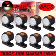 2/4/8x 12V 24V Truck LED Dual Side Marker Light Integrated Double Indicator Lamps Driving Light For 