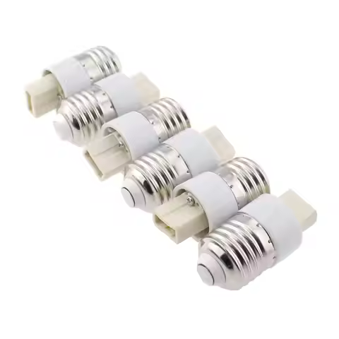 6PCS Practical Lamp Converter Bulb Adapter Lamp Holder Converter White E27 to G9 Conversion Screw He