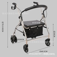 Boutique Shopping Cart Elderly Trolley Foldable Wheeled Shopping Cart Small Wheelchair Shopping Cart