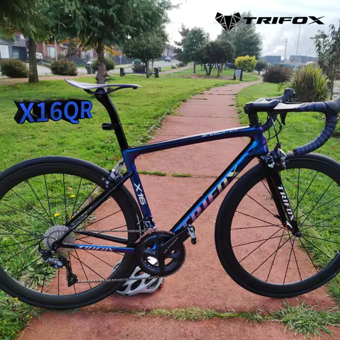 X16QR TRIFOX Official Store Full Carbon Road Bike Frameset 700 X 25C AERO V Brake Quick Release DI2 