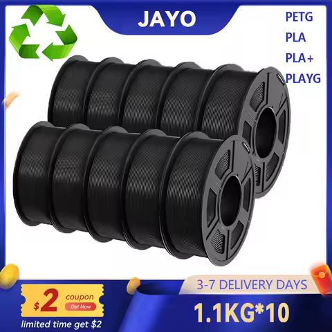 JAYO 5/10 Rolls 3D PETG/PLA/PLA+/PLA Matte Printer Filament 1.75mm No Bubble 3D Printing Materials f