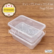 Thinwall 750 RIGIDML - 25 pieces Microwave Container/ Lunch Box/ Plastic Container/ 750ml jar/