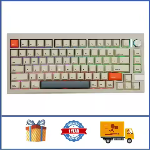 CIDOO V75 Pro VIA Programmable 81 Keys Gasket Tri-Mode Bluetooth/2.4Ghz/USB-C Wireless Wired Mechani