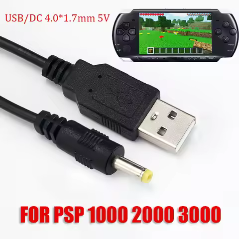 YUXI 10PC USB To DC 4.0x1.7mm Plug 5V Power Charge Cord Charging Cable For PSP 1000 2000 3000 PSP100