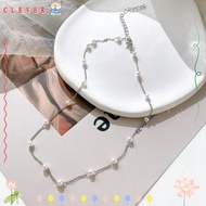 CLEVER Pearl Neck Chain, Decoration Pendant Clavicular Chain, Jewelry with Pearls Zinc Alloy Girl's 