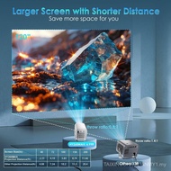 [ Auto Focus/Keystone & 1080P Native ] Mini Projector with Wifi and Bluetooth 5.4, Movie Projectors 