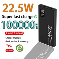 100% original PD 22.5w powerbank fast charging powerbank 100000mah original fast charging 80000mAh 5