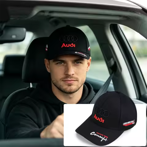 Car Emblem Embroidered Baseball Caps Snapback Peaked Hat Racing Hat for Audi Sline TT A6 C6 C5 C7 A5