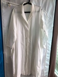 Uniglo 棉麻外套式洋裝  #防疫