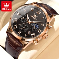 OLEVS Original Watch For Men Sale Now Waterproof New 2023 Luxury Multifunctional Luminous Calendar C