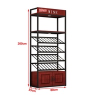 YQ Commercial Wine Rack White Wine Cabinet Wine Rack Storage Display Shelf Wall Supermarket Floor Wine Glass Holder