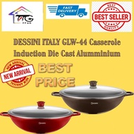 DESSINI ITALY GLW-44 Casserole Induction Die Cast Aluminium Non Stick Stock Pot Bowl Wok Fry Pan Coo