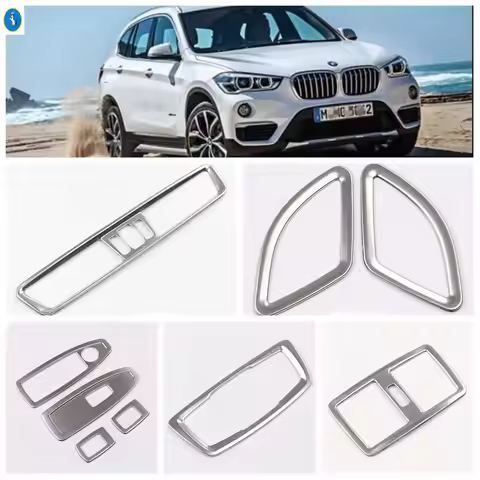 For BMW X1 F48 2016 - 2021 / X2 F39 2018 - 2021 Silver Air Vent / Window Lift Button / Lights Contro
