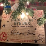 Custom Christmas Eve Box,Personalised Wooden Gift Box,Traditional Gifts,Christmas Eve Box for Children,Christmas Box Easy Install Easy to Use