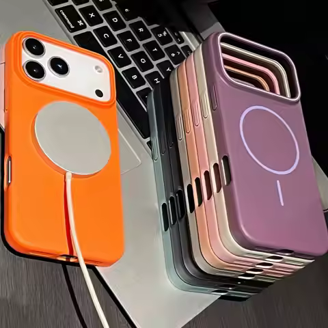 Ultra Slim For Magsafe Matte Case For iPhone 17 Pro Max Air 1 12 13 14 16 15 Pro Max Plus Magnetic P