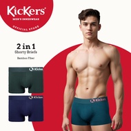 Kickers Bamboo Fiber Men's Shorty Briefs- Assorted Colour (2 Pieces) K602-2S