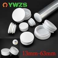13mm-63mm White Blanking End Caps Round Plastic PVC Hollow Cover Furniture Table Chair Legs Pipe Hol