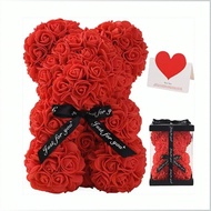 [Handcrafted Gift] Foam Rose Bear In Gift Box - Teddy Bear/Foam Rose Bear/Gift Box/Valentine's Gift