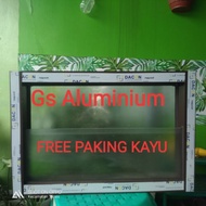 Boven kamar mandi jendela aluminium kaca zig-zag
