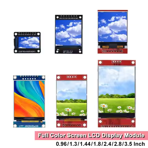 TZT TFT Display 0.96/1.3/1.44/1.8/2.4/2.8/3.5 Inch TFT Full Color Screen LCD Module ILI9341 Driver I