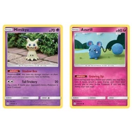 English Pokemon Card Mimikyu - 97/236 - Rare /Azurill - 146/236 - Common Sun & Moon: Cosmic Eclipse 