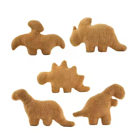 1pcs Dino Chicken Nugget Pillow Soft Dinosaur Chicken Nuggets Pillow for Birthday Gifts Dinosaur The