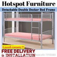 Detachable Double Decker  Bed Frame / 2 Single Bed Frame / Metal Bunk Bed / Bedroom Bedframe