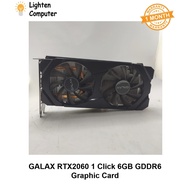 【USED】 GALAX RTX2060 1 Click 6GB GDDR6 Graphic Card | With 8 Pin | Desktop | Graphics Card | RTX 206