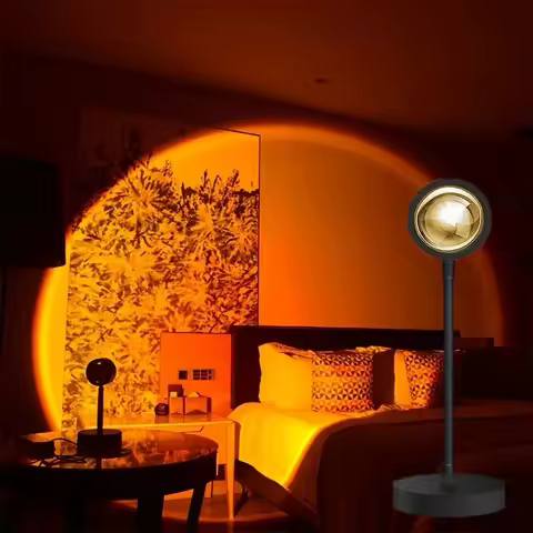 1pc LED sunset light, sunset light projector atmosphere light, bedroom LED night light projector, ro