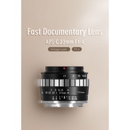 Mingjiang TTArtisan 23MM F1.4 APSC Manual Lens Half Frame Fuji Sony
