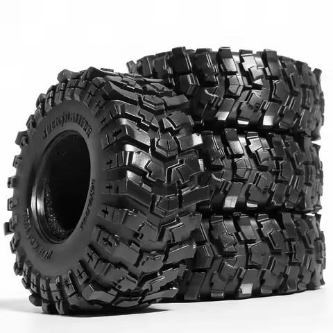 RED SPIDER 4Pcs 70mm 1.3 Inch Soft Offroad Rubber RC Crawler Tyres With Foam Inserts Compatible With