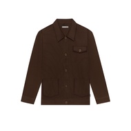 [MOO 9/25] Classic Pinstripe Jacket เสื้อแจ็กเก็ตแขนยาว ผ้า Pinstripe แต่งคอปก กระเป๋าหน้า 3 ใบ กุ๊น